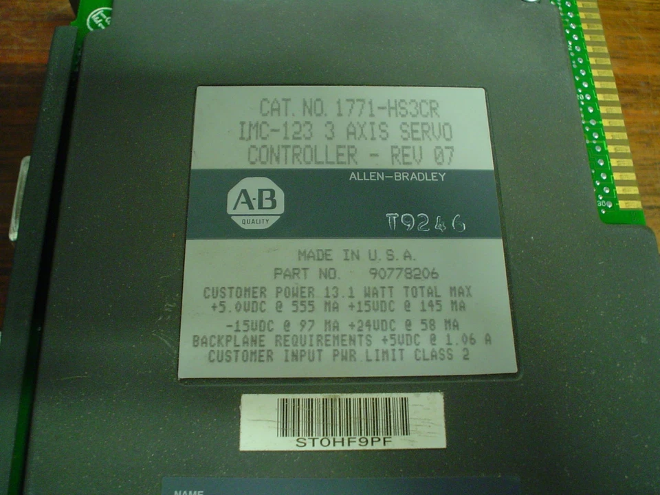 Allen Bradley 1771-HS3CR Rev 07 Ser. A Firmware Rev 1.02/2.15 Controller - Image 2 of 4