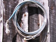 Old Lasso Rope, "Retired" Cowboy Lariat, Vintage Western Wall Hang BL1