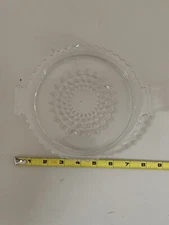 glass serving tray round with handles ox93