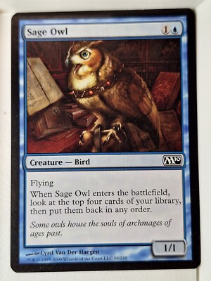 Sage Owl - Magic 2010 Core Set M10 - Magic the Gathering MTG Nice!