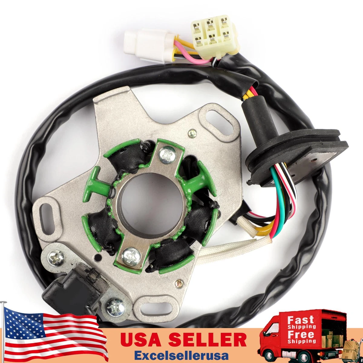 DWCX New Motorcycle Black Ignition Coil for Suzuki Dirt Bike RM125 1975-1998 199