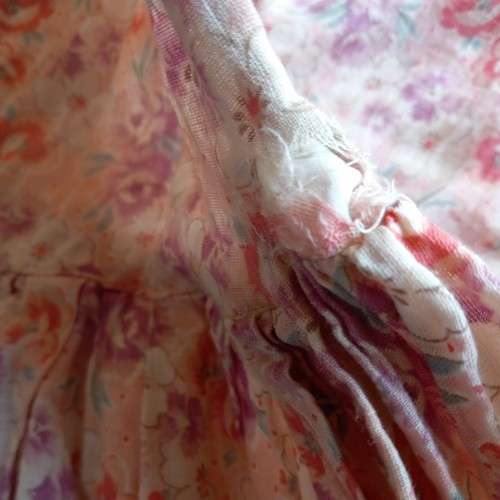 Vintage Little Girl's Party Dress Pink Floral Handmade Sleeveless - Picture 5 of 11