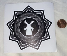 DUTCH Bros STICKER Decal BLACK WHITE Windmill COFFEE Rare OLD Design HTF DB 2015