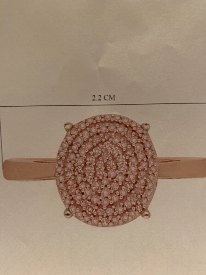 PINK DIAMOND RING, 10K ROSE GOLD, NATURAL , SIZE 8, NEW, 2MM BAND WIDTH - Image 3 of 4