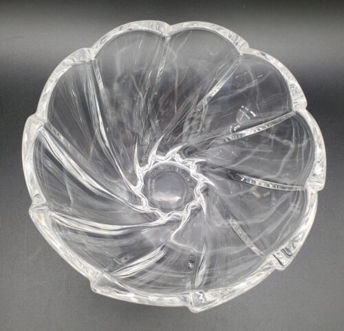 Waterford Marquis Clear Crystal 6"W x 3.5"H Wind Flower Swirl Bowl Windflower - Picture 2 of 9