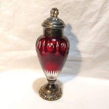 DFA Dana Denmark Antique Sugar Sprinkler Bohemian Ruby Crystal 1890-1930