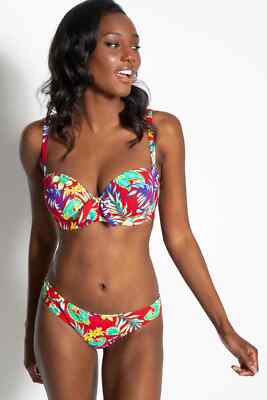 Pour Moi 86004 Bikini-Höschen Heatwave rot Blumen