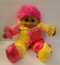Vintage 1992 RUSS Jumbo / Giant 24" Berrie Clown Troll Doll Plush w/ Pink Hair