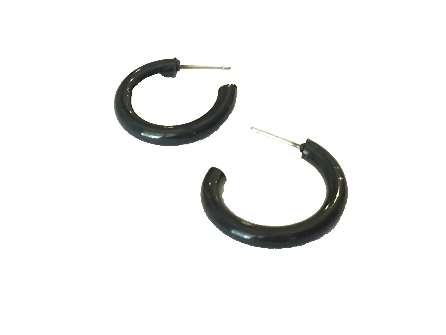 Pendientes de Moda Aro Negro Lucite