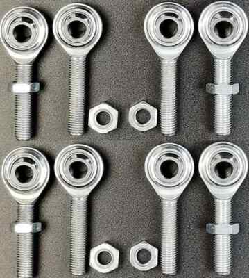 4 Pairs CMRL5 RH & LH Heim Joints Rod End 5/16''-24 Thread x 5/16'' Bore w/Jam Nut