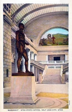 Salt Lake City Utah Massasoit Utah State Capitol Postcard