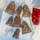 1 Grapevine Wire Bell Liberty Wedding Decor Grape Vine Ornament Xmas Tree Wreath — photo 4