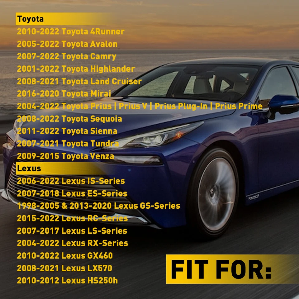 Luces de cortesía LED completas blancas para puerta lateral Toyota/Sienna/Camry/Avalon/Tundra Foto 2 de 4