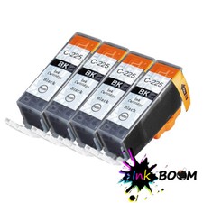 4 Black Ink for CLI-225 PIXMA MG5220 MG5320 MG6120 MG6220 MG8120 MG8220