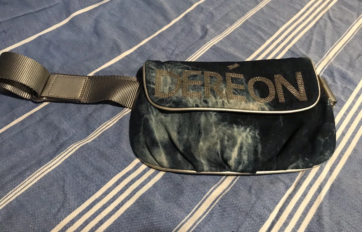 Dereon Tie Dyed Blue Denim Hip Bag Fanny Pack Purse DE00018 Handbag Beyoncé  Y2K