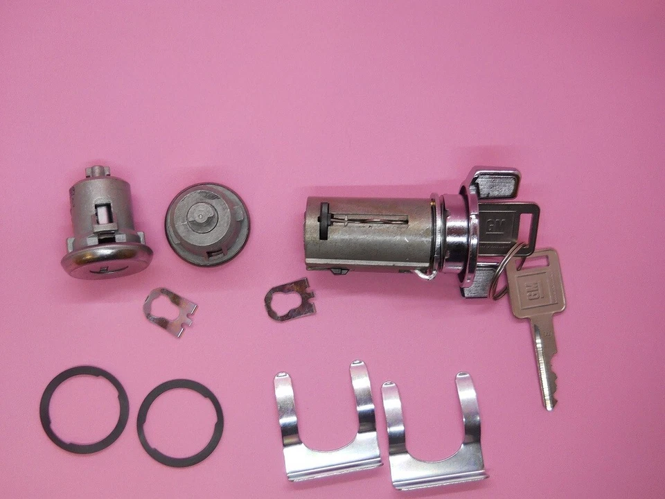 1972 thru 1977 Vega Chevy ignition cylinder 2 door locks 2 GM keys - Image 2 of 4