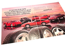Pubblicità rivista stampa Goodyear Eagle GS 1992 F40 911 ZR-1 Supra Turbo Elan