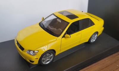 Autoart 2002 Lexus IS300 LHD 1/18 Diecast In RARE YELLOW Color
