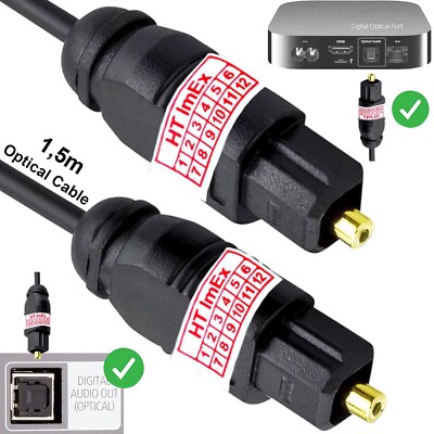 1,5m Digital Audio Optisches Cable/kabel komp. für Focusrite Clarett 4Pre USB