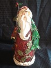 Santa with Tree and Holly Branch Figurine