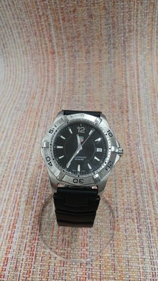 Tag Heuer AQUARACER WAF1110 Quartz Black Dial Analog Men's Watch