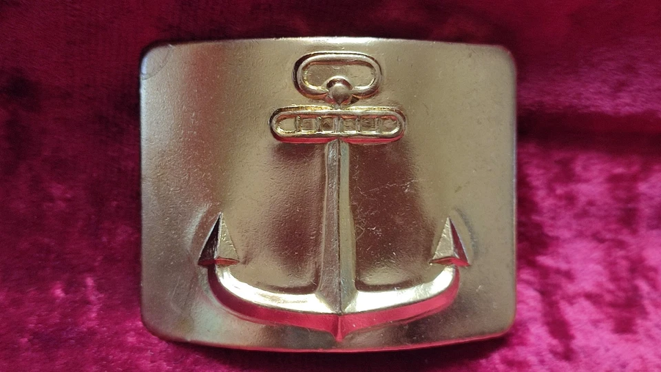 Vintage Soviet Buckle Belt USSR Navy Sailor River Fleet Army Uniform Military - Image 3 of 4