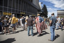 Photo:Laramie Wyoming 2015 University of Wyoming Football Fans at Gate 4