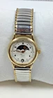 Vintage 1993 Timex Women's Moon Phase Date Quartz Two Tone Watch A7 New Battery
