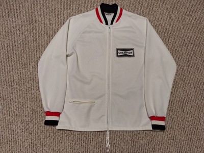 Vintage 70s 80s CHAMPION Racing Striped Zip Spark Plug Motorsports 