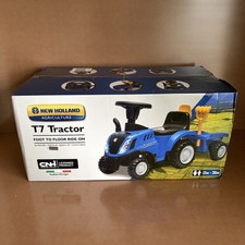 New Holland T7 Tractor Ride On With Trailer Kids Childrens Outdoor Fun Play Toy