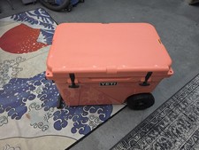 YETI Tundra Haul Portable Wheeled Cooler, Coral