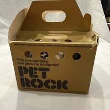 Vintage Original 1975 Pet Rock Complete With Instruction Book and Nest