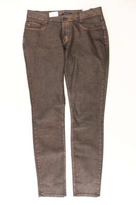   More&More Straight Jeans Regular Jeans für Damen Gr. 38, M mit Glitzer braun  
