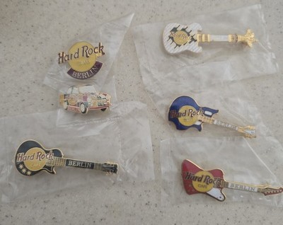 Hard Rock Cafe BERLIN Pin Lot (6)   Guitar & Car Pins   New in Bag   Germany