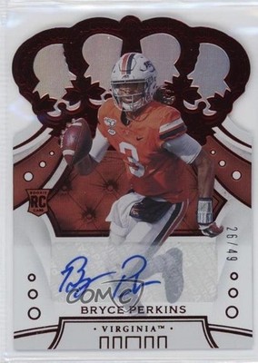 2020 Chronicles Draft Picks Crown Royale 26/49 Bryce Perkins Rookie Auto RC 0ld5