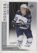 2018-19 Upper Deck SP Game Used Authentic Rookies 71/83 Sami Niku #177 um0