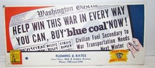 WWII Era Blue Coal Ink Blotter, Sponsor for The Shadow
