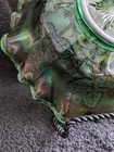 MILLERSBURG Blackberry Wreath 10inch Satin Green Carnival 3 n 1 Bowl  1910c — photo 9
