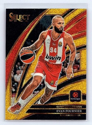 Evan Fournier 2025-26 Panini Select EuroLeague #270 Courtside Gold Glitter SSP