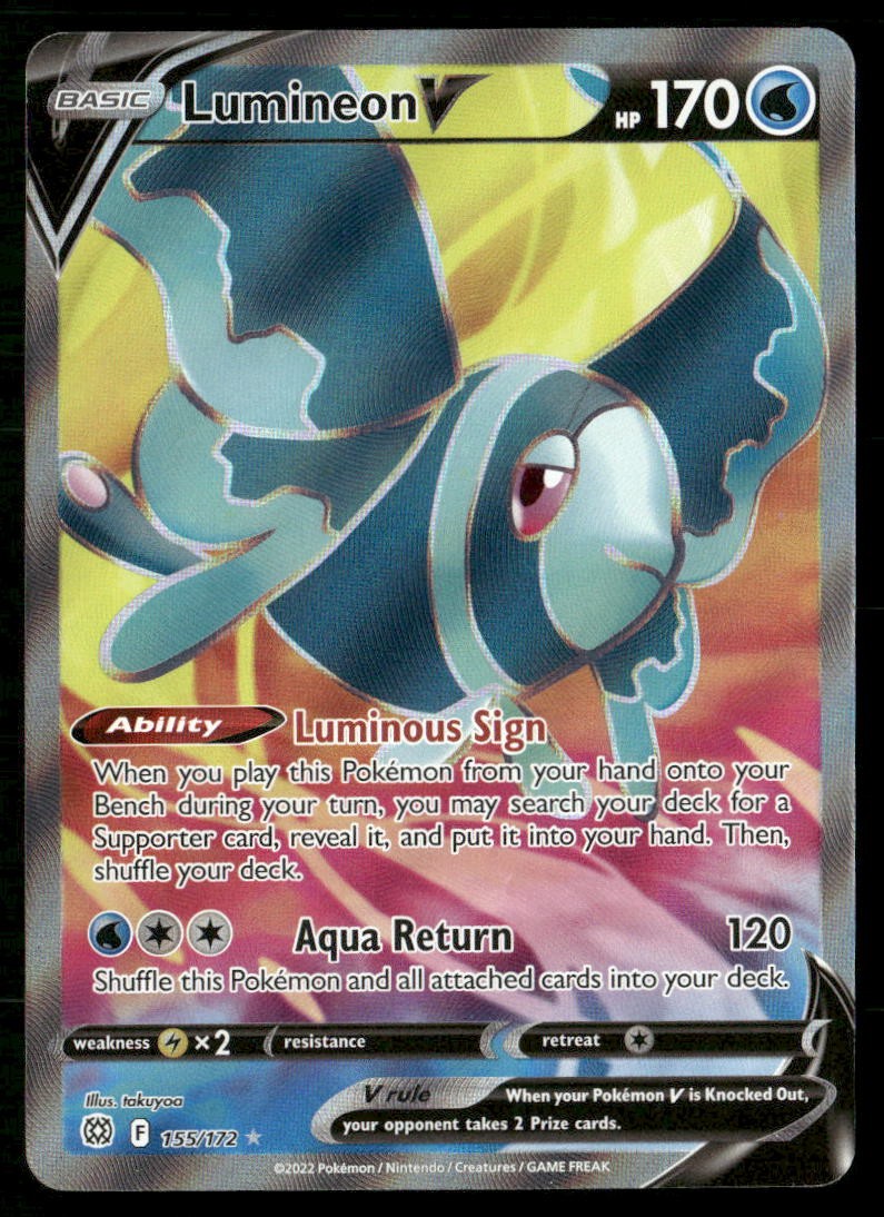 Lumineon V 155/172 Ultra Rare Brilliant Stars Pokemon Near Mint