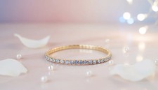 Sparkling Gold Bracelet with Shimmering Crystals