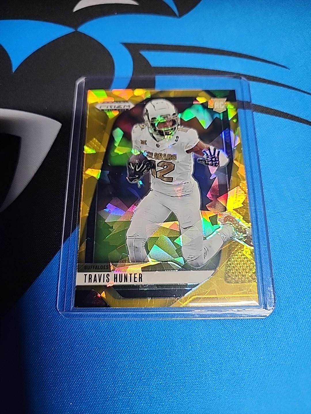 2025 Panini Prizm Draft Picks Travis Hunter RC Gold Ice Prizm #21