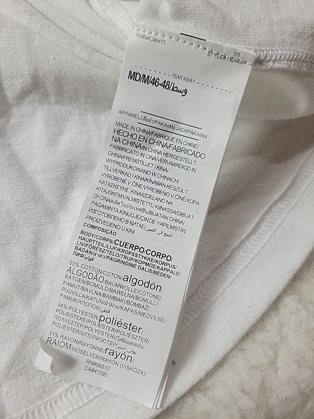 Under Armour Logo Hooded Shirt Men Medium White Loose Fit Raglan Sleeve thumbnail 8