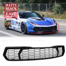 For Corvette C7 Z06 Gs 14-19 Tk Style Matte Black Front Bumper Grill Replacement