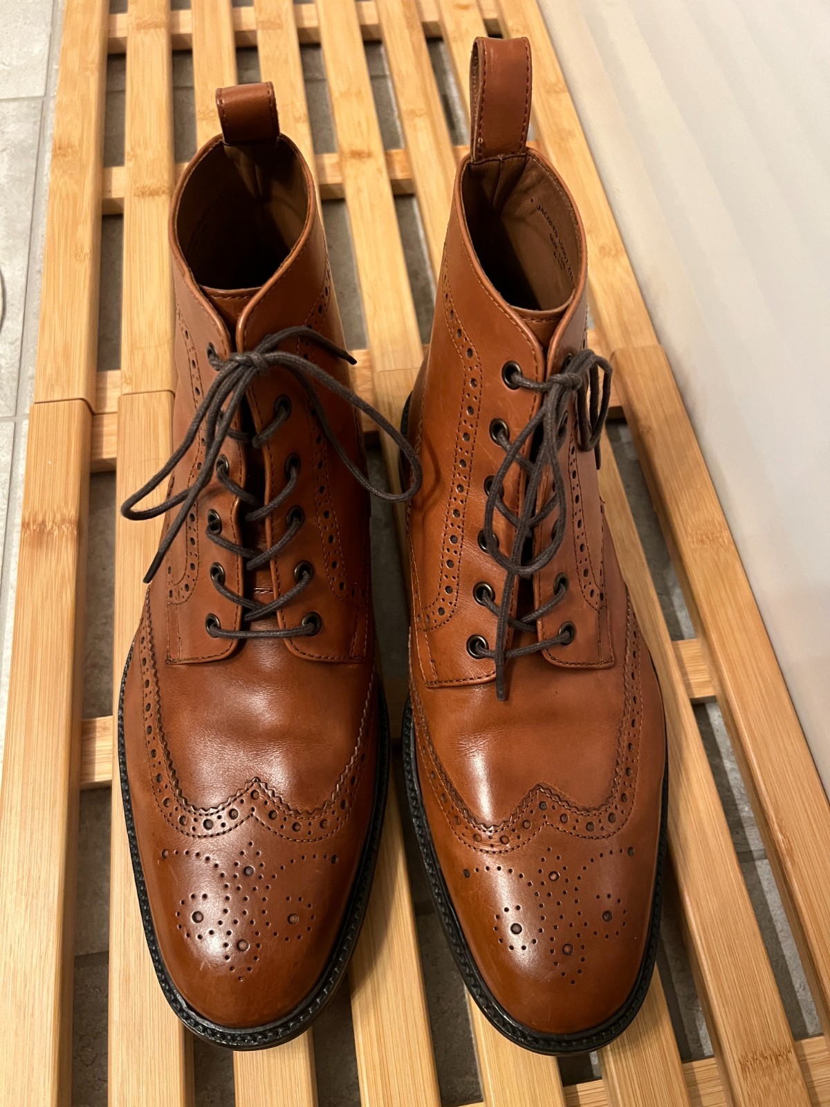 Moral Code Jaques Wingtip Boot 11 British Tan Exc… - image 1