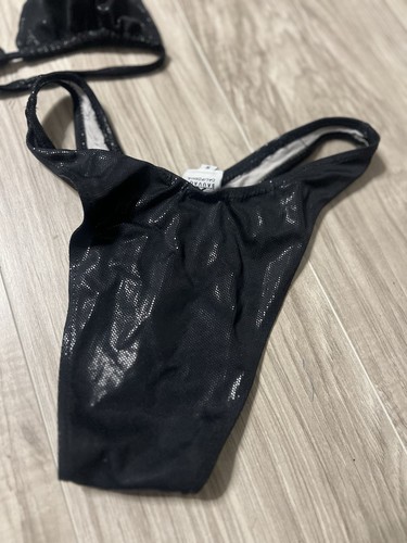 sauvage california Damen Badeanzug Größe Small schwarz schimmernd 2-teiliges Set - Bild 3 von 6