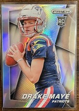 2024 Prizm Drake Maye Throwback Rookie Silver Variation New England Patriots SSP