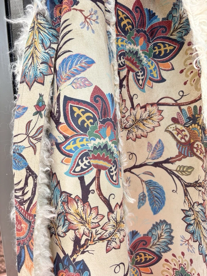 NEW Paparazzi Vest XL Women's Faux Suede Faux Sherpa Sleeveless Long Coat - Image 4 of 4