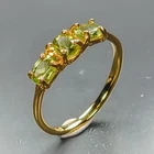 Handmade ring Natural Peridot Ring 925 Sterling Silver Size 6.5 /R473822