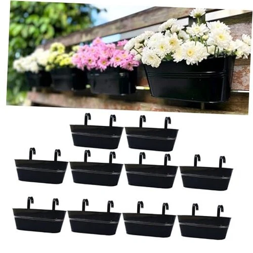 LaLaGreen - Maceta de riel para plantas al aire libre (16 pulgadas, 10 